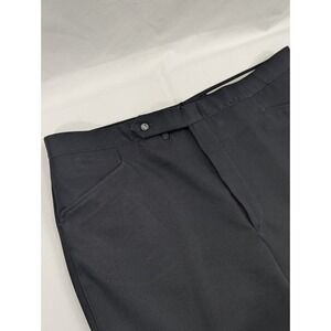 Sansabelt Pants Slack Jaymar Dad 40 X 29  Black Polyester USA Grandpa VTG *Read